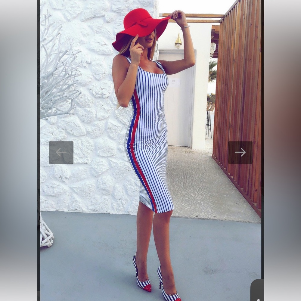Alessa Santorini Midi Dress, NWT